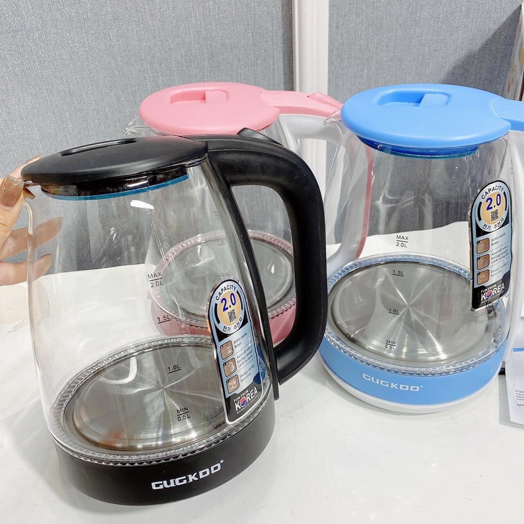Ấm siêu tốc dung tích 1.8 , 2.0 , 5.0 Lít chất liệu INOX và kính chịu nhiệt bảo hàng 3 tháng từ nhà sản xuất