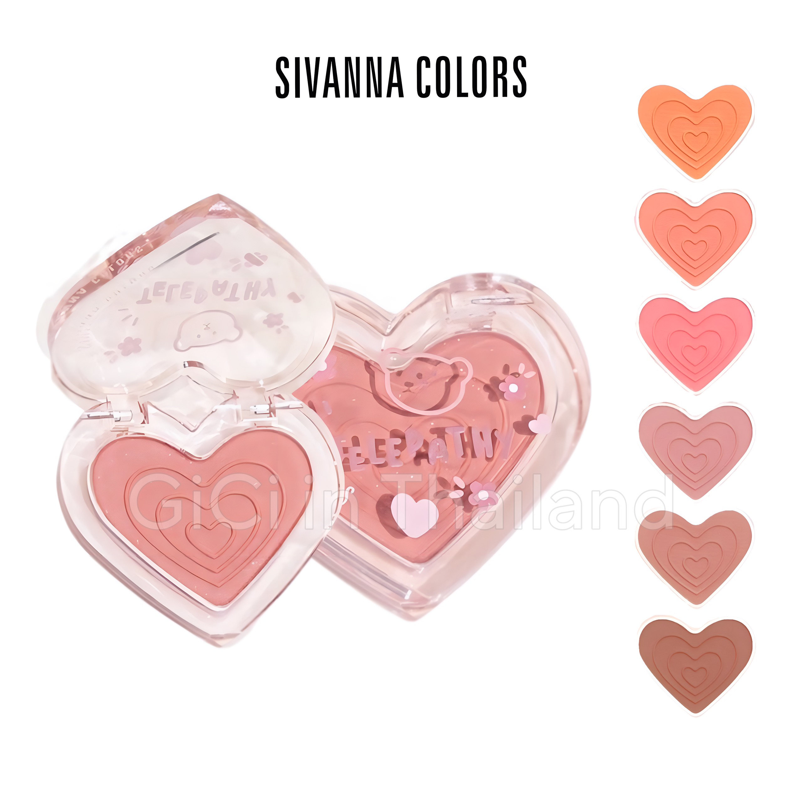 Má hồng sivanna telepathic blush chính hãng thái lan hf5092 3.4g