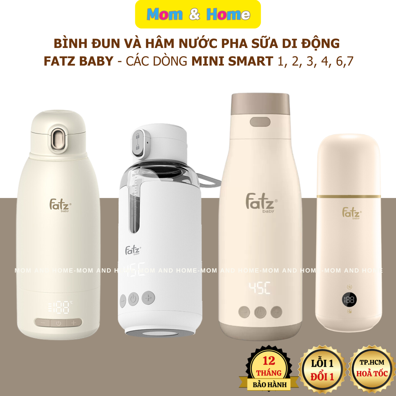 Bình Đun Nước Pha Sữa Di Động FATZBABY Các Dòng MINI SMART - Đun sôi, Hâm nước, Giữ ấm nước pha sữa