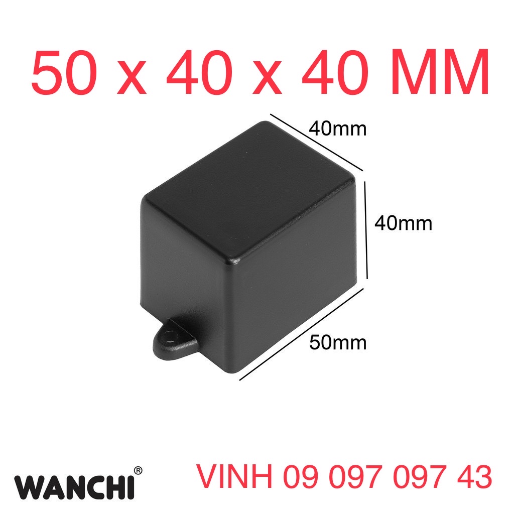 Hộp 50x40x40mm. Hộp nhựa đựng mạch điện tử