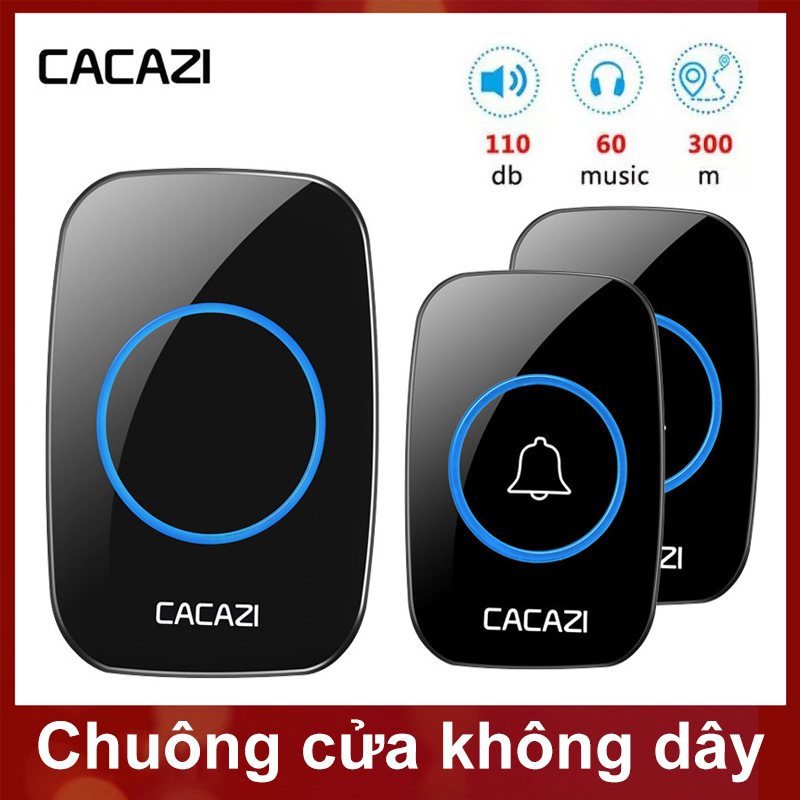 CACAZI A10 wireless doorbell 2 Transmitter 1 Receiver 100