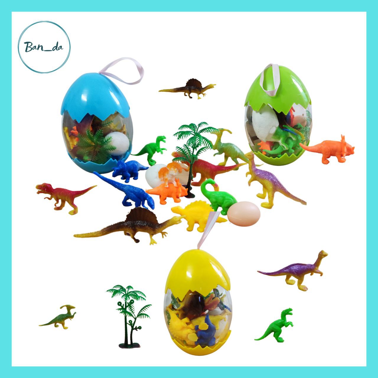 Đồ chơi trứng khủng long nhiều màu sắc, trứng khủng long khổng lồ