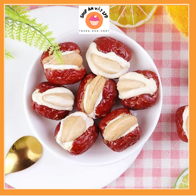  1kg táo đỏ kẹp sữa lạc đà nhân hạt điều thơm ngon 60 - 70 quả 1000gram 