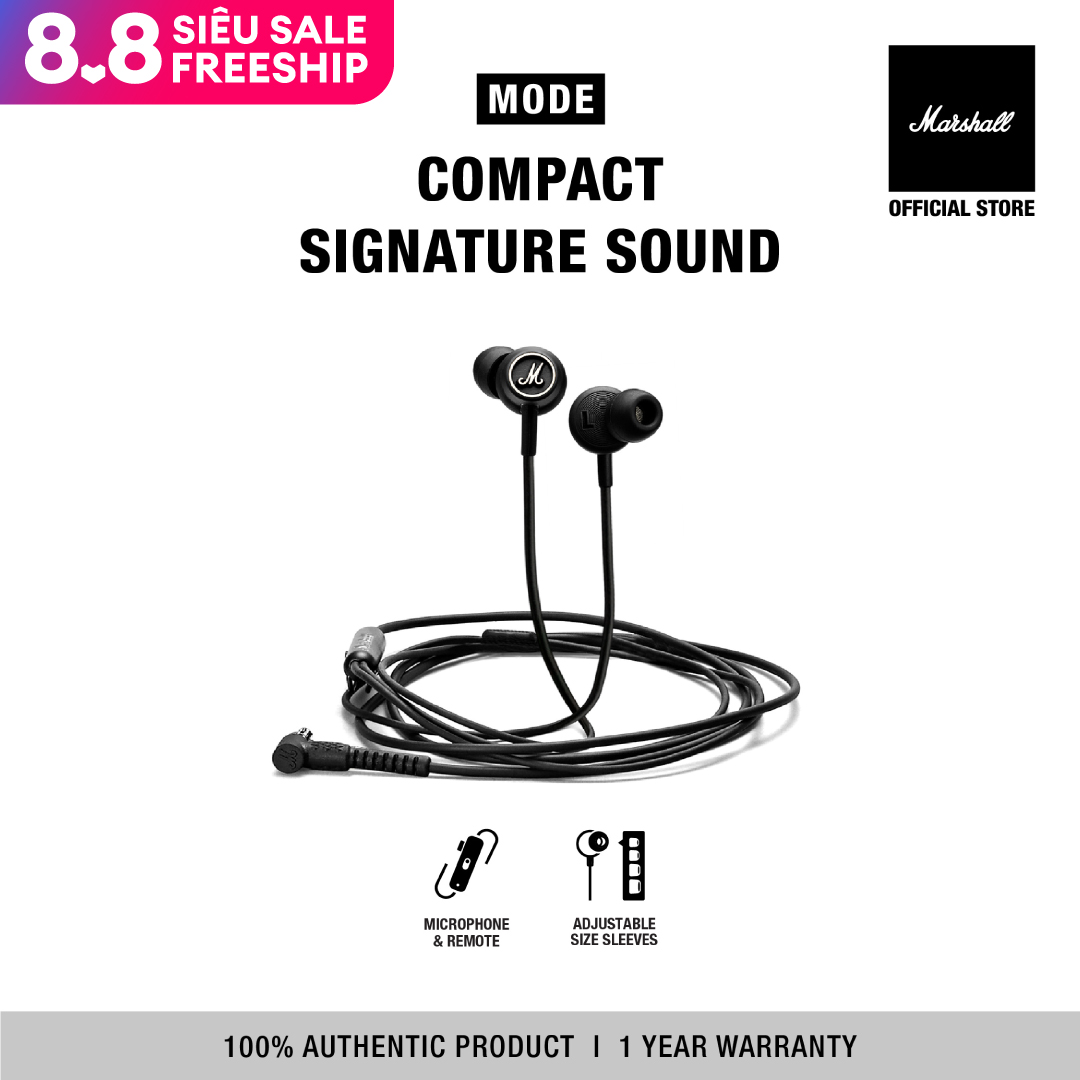 Tai nghe Marshall MODE Black & White - Bảo Hành Chính Hãng 1 Năm 1 Đổi 1