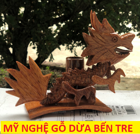 Có Video - 12 con giáp - Con Rồng làm bằng gỗ dừa - HÀNG LOẠI 1 - mỹ nghệ dừa bến tre - DANH DUA SHOP