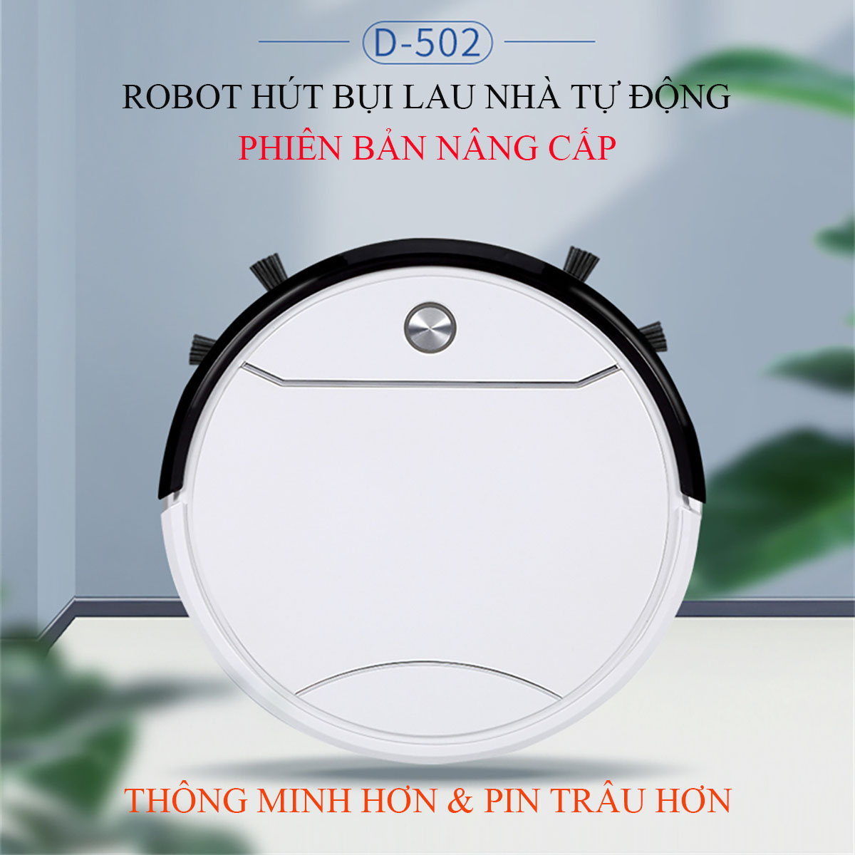 Robot hút bụi lau nhà thông minh Smart Robot Cleaner hỗ trợ điều khiển từ xa bằng remote tự động sạc pin cảm biến chống rơi, chống va đập, kết hợp 3 chức năng hút ,quét và lau. Bảo hành 2 năm trên toàn quốc.