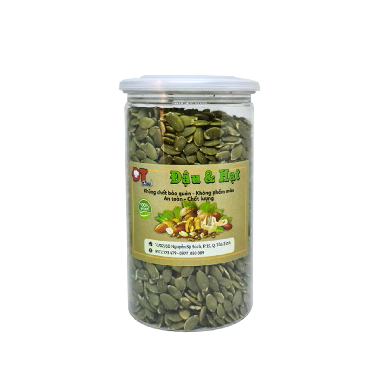 Hạt bí xanh tách vỏ dtfood 500g