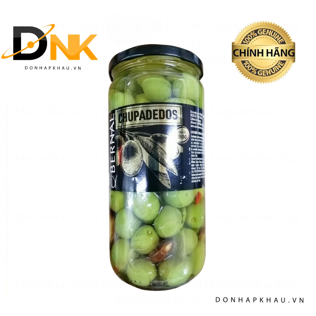 Oliu xanh nguyên hạt tỏi đen và ớt bernal chupadedos 658g: sự kết hợp hoàn hảo cho bữa ăn ngon