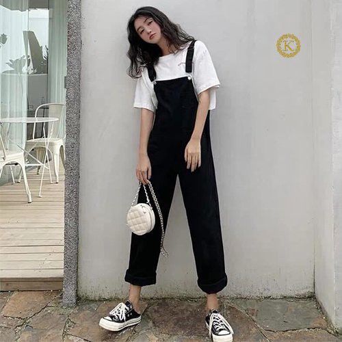 Quần yếm bigsize Kim Fashion, yếm bigsize form ống rộng ulzzang ydd02-01 58-80kg