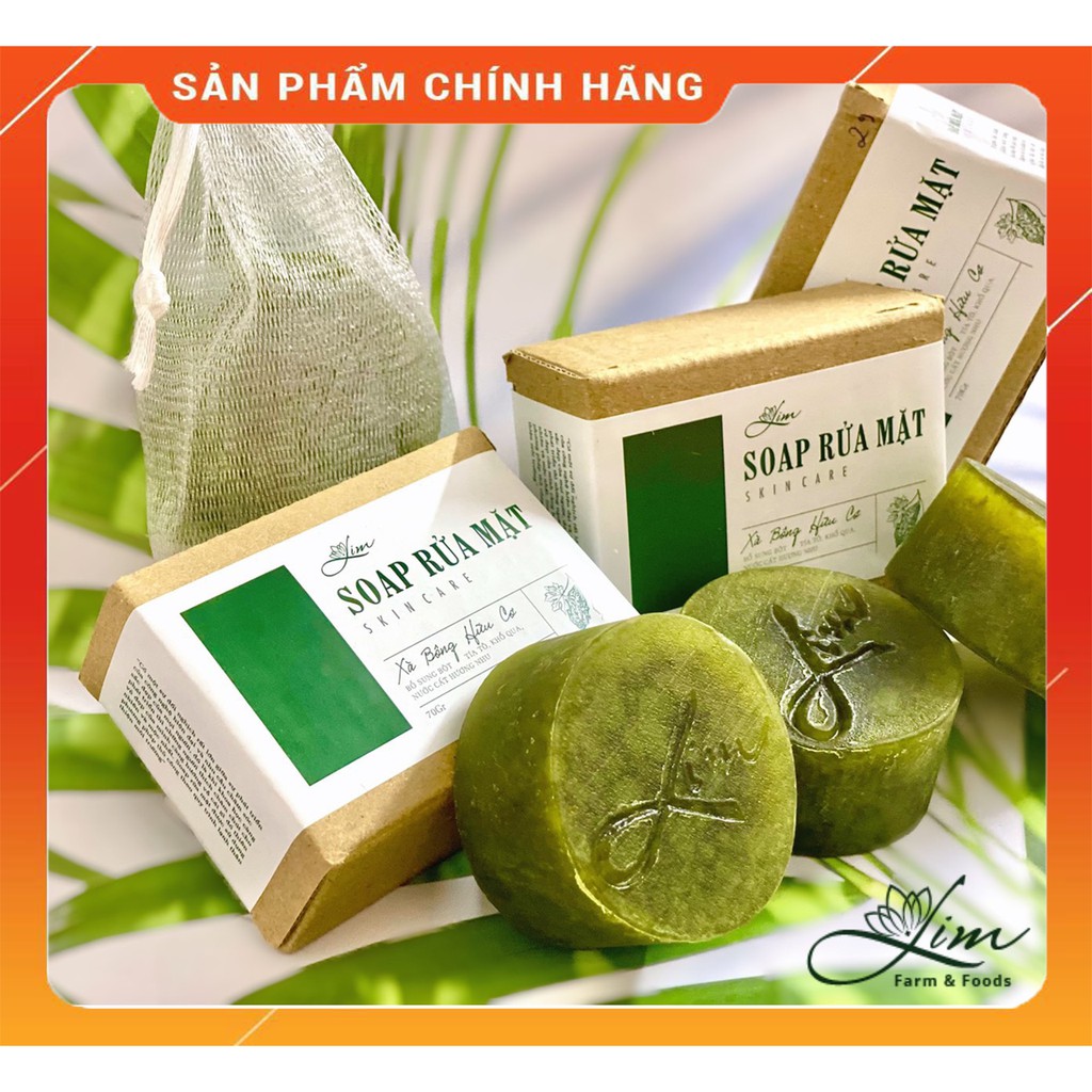 SOAP rửa mặt khổ qua sữa rửa mặt khổ qua xà bông khổ qua LIM - mướp đắng, tía tô, hương nhu - thuần thiên nhiên