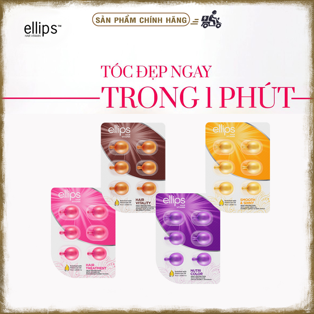 Ellips - Viên serum dưỡng tóc - tóc đẹp ngay trong 1 phút... (vỉ 6 viên)