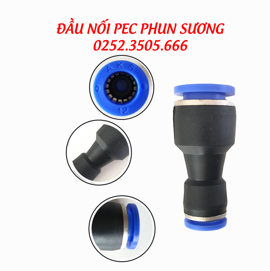 Đầu nối máy phun sương - nối ống 8 ly ra 12 ly - combo 5 cái