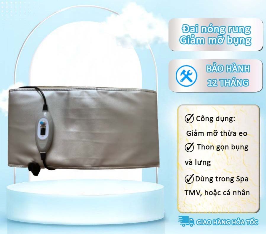 Đai quấn nóng giảm mỡ bụng đai 9 chế độ nóng bảo hành 12 tháng
