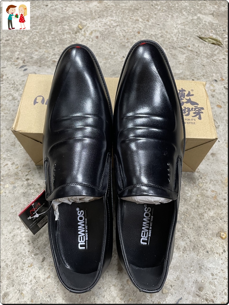 Giày công sở nam Newmos 9400, sản phẩm cao cấp, hài lòng về da, đế, phom dáng và độ bền.