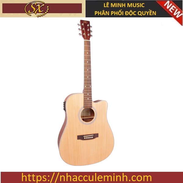 Đàn Guitar acoustic Hiệu SX Mã hàng SO204CE cutway G04 EQ