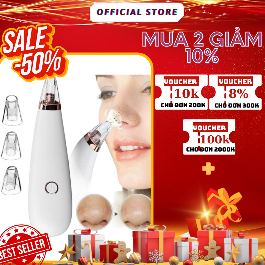 Máy hút mụn cầm tay cao cấp Black Head Detector hút hiệu quả mụn trứng cá, mụn cám, mục đầu đen |bcstore4168