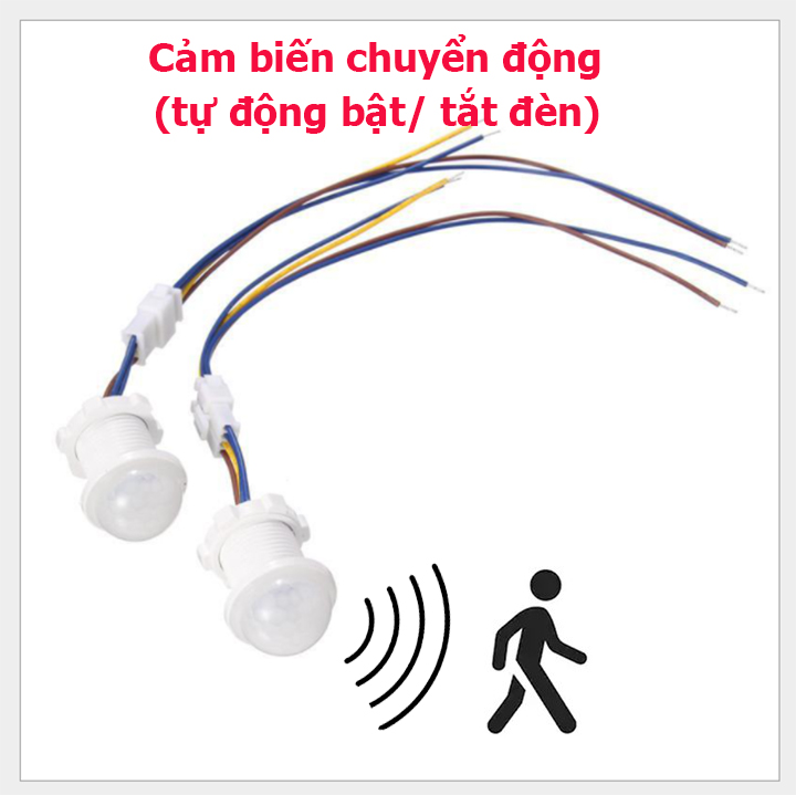 Bộ công tắc cảm ứng chuyển động hồng ngoại BT1 tự động bật đèn khi có người đi qua, công tắc cảm biến chuyển động hồng ngoại