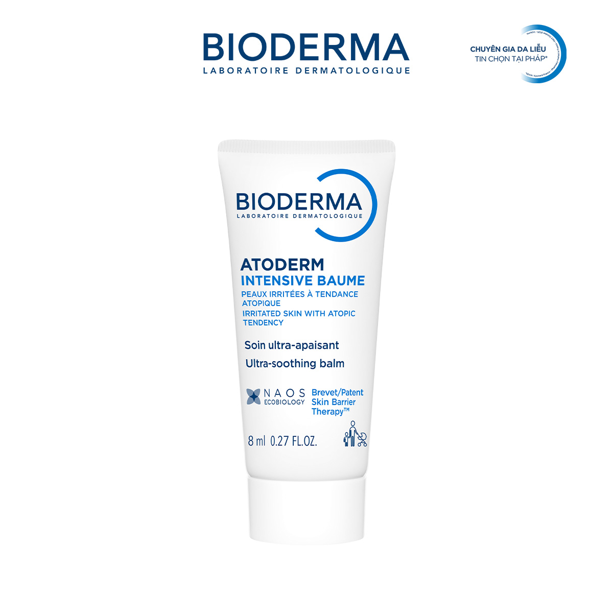 [QUÀ TẶNG KHÔNG BÁN] Kem dưỡng ẩm chuyên sâu cho da rất khô và viêm da cơ địa Bioderma Atoderm Intensive Baume - 8ml