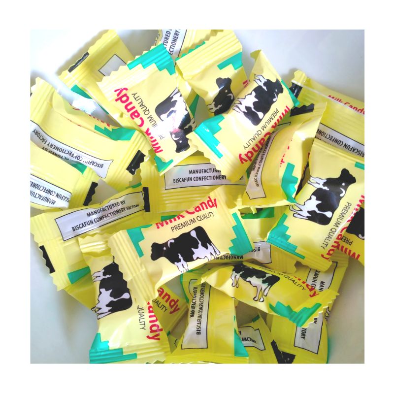 Biscafun milk fondant childhood milk beef candy-65g package