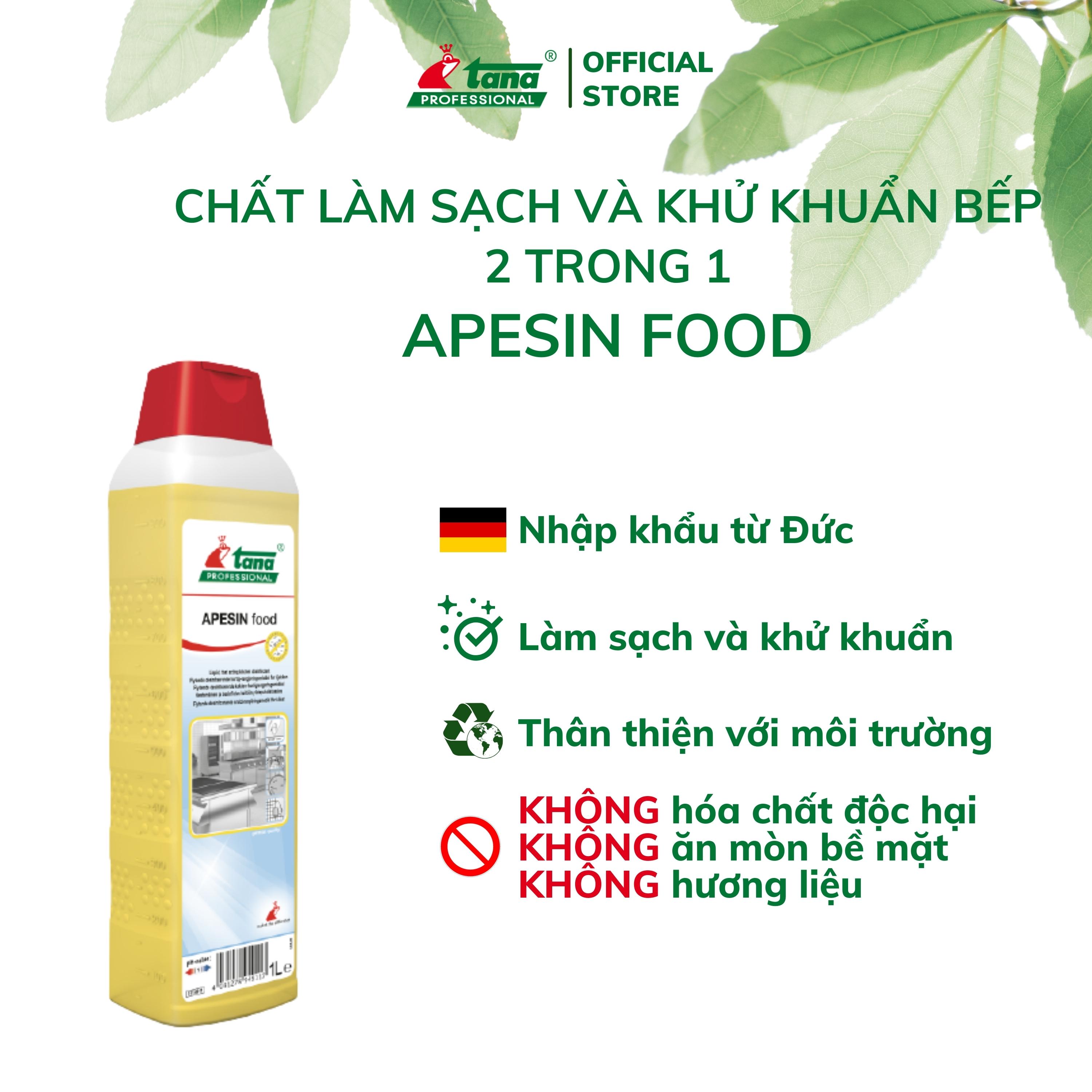 Chất làm sạch và khử khuẩn bếp 2 trong 1 APESIN food nhập khẩu Đức cao cấp an toàn cho gia đình