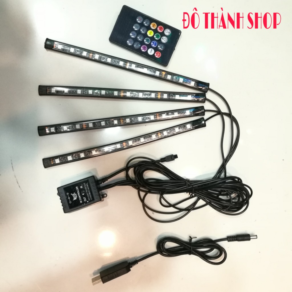 ĐÈN LED 7 MÀU nháy theo nhạc CỔNG USB TRANG TRÍ TRONG OTO