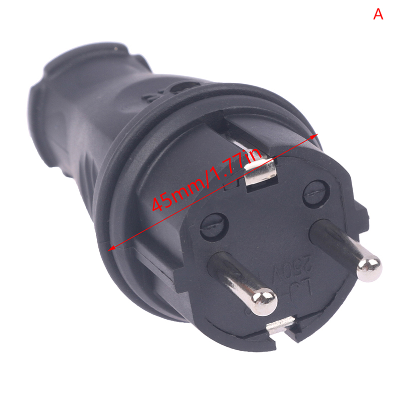 EVAN 1PCS cao su không thấm nước cắm Ổ cắm ổ cắm điện 16A Châu Âu kết nối điện mà không cần dây cáp điện