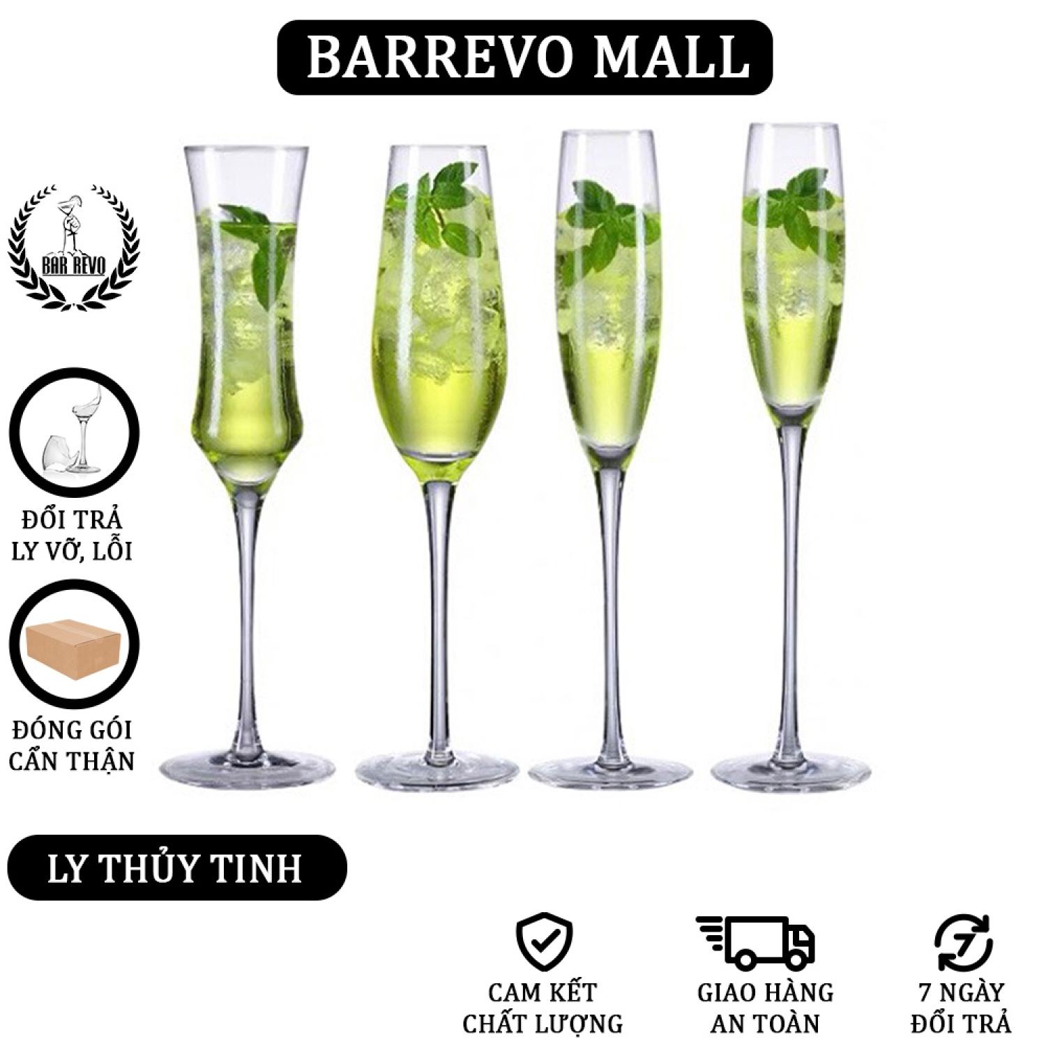 Champagƞe Glass - Ly champagƞe Thủy Tinh