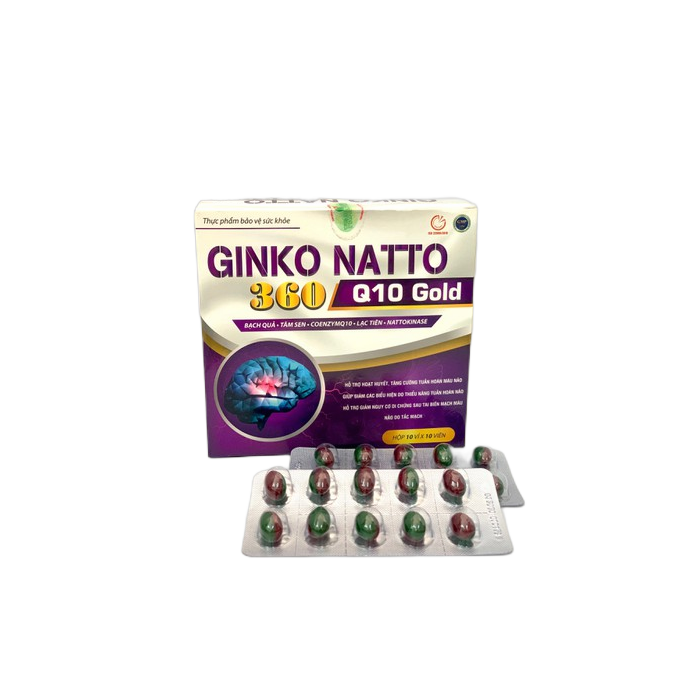 GINKO NATTO 360 Q10 GOLD - Tăng cường tuần hoàn não