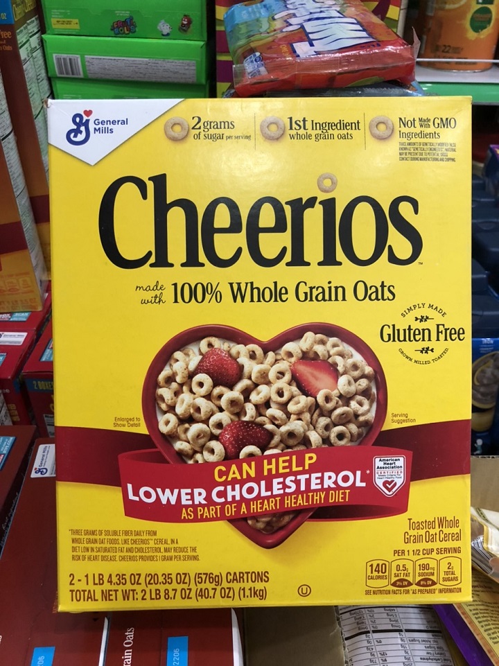 Bánh ngũ cốc ăn sáng Cheerios tẩm mật ong 576g USA