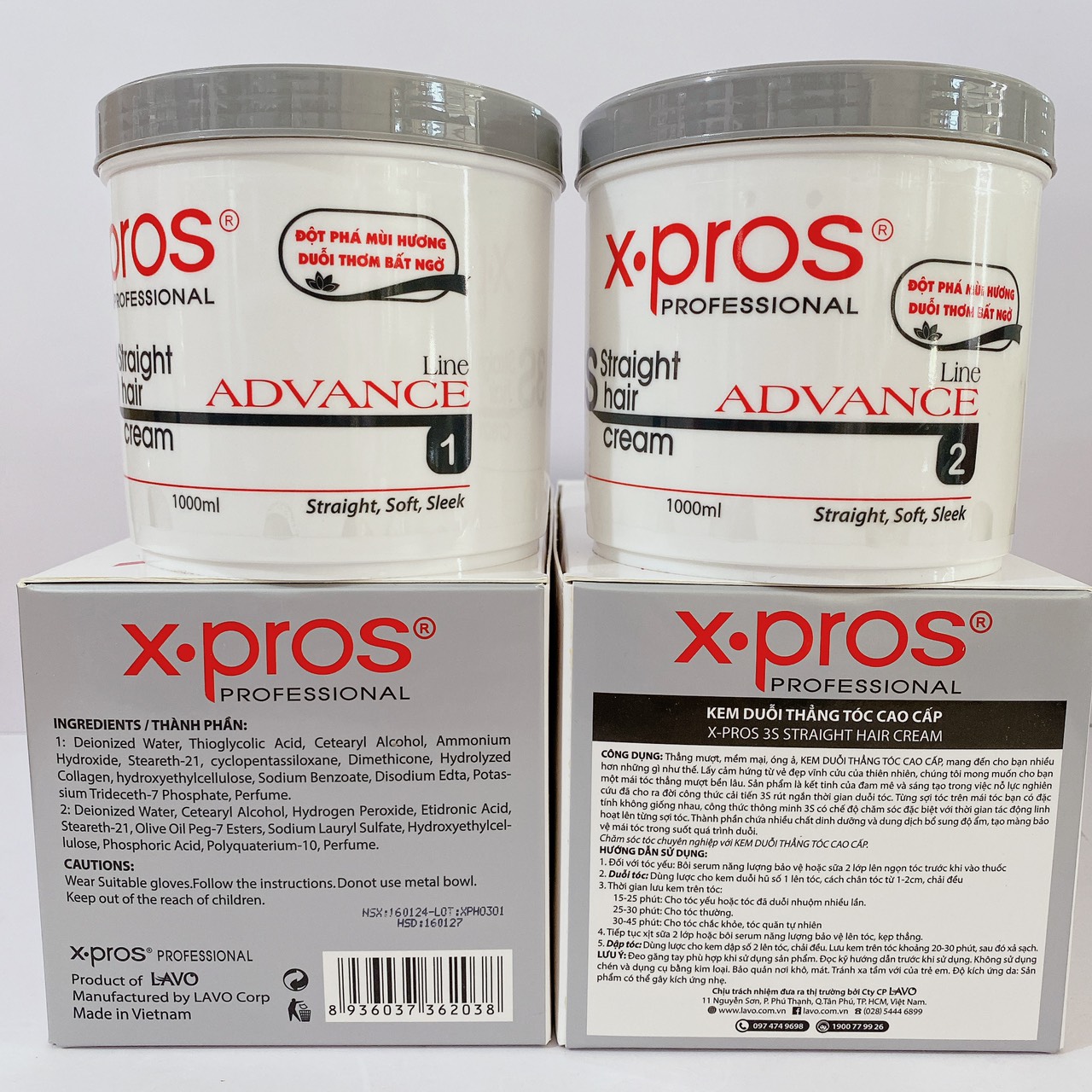 Kem duỗi thẳng tóc cao cấp XPRO 3S Straight Hair Cream 1000ml - Thuốc duỗi tóc Xpro cho tóc óng mượt