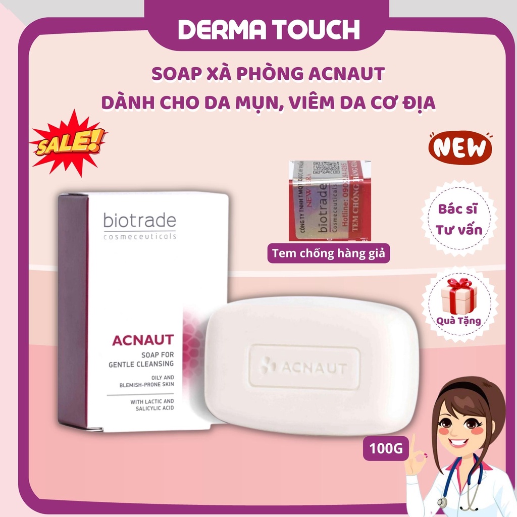 Biotrade Acnaut Soap - Xà phòng làm giảm mụn - viêm nang lông