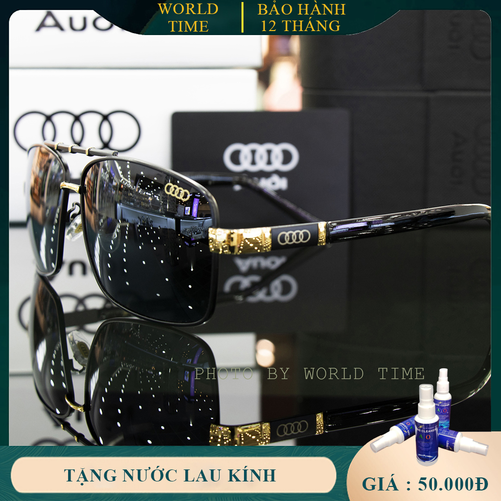 Kính mát nam cao cấp Audi A1367 Full Box Thường, Thẻ bảo hành 12 tháng, Tròng Polarized Chống chói, Chống loá, Chống tia UV400