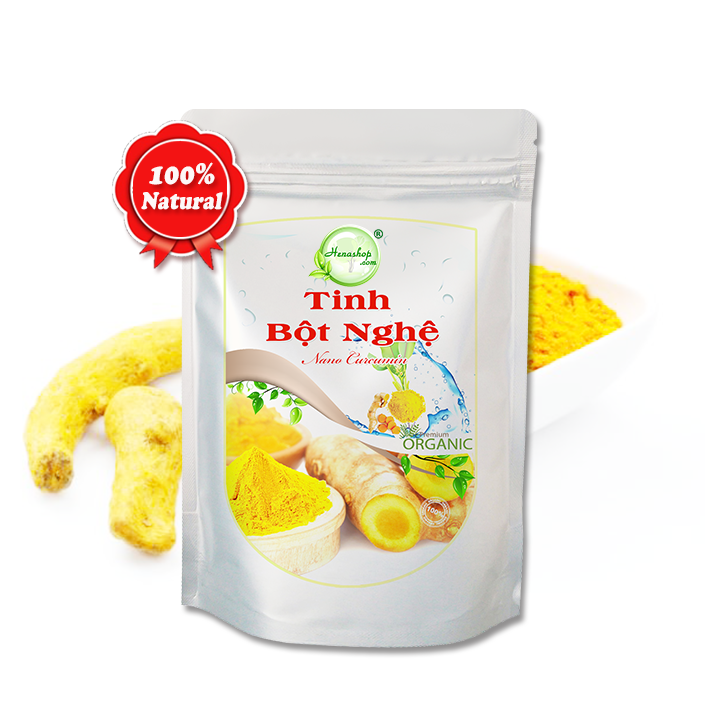 Tinh Bột Nghệ Nano Phục Hồi Da Sáng Mịn Trắng Hồng 500gr - Henashop