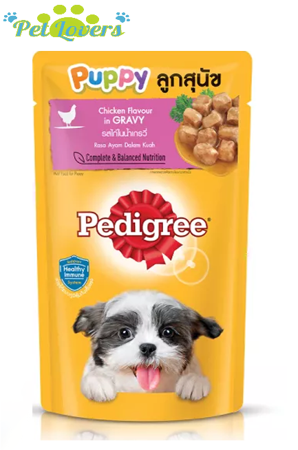 Pedigree - Thức ăn cho chó con vị gà nấu sốt 130g