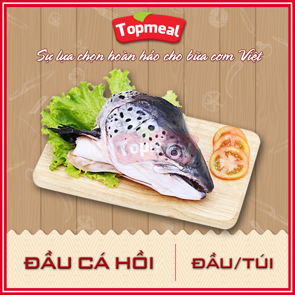 HCM - Đầu cá hồi (Đầu/túi/300g-400g) - Thích hợp với các món canh, lẩu,... - [Giao nhanh TPHCM]