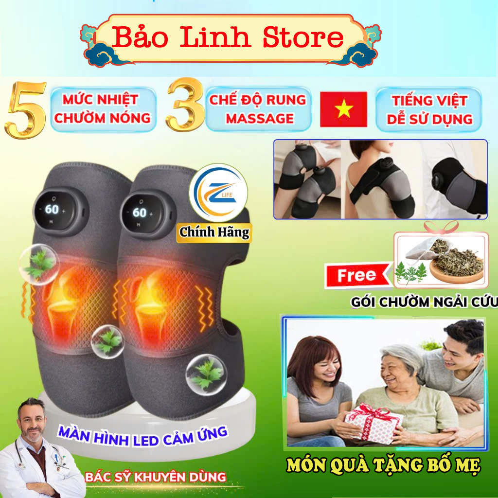 Máy Massage Đầu Gối, Đai Massage Cao Cấp Hỗ Trợ Giảm Đau Nhức Khớp Gối, Bả Vai, Cánh Tay, Nhiệt Hồng Ngoại