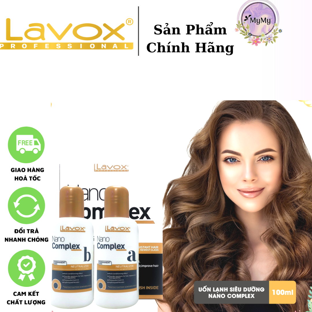 Thuốc uốn lạnh lavox nano 100ml - cặp 2 chai uốn lạnh.