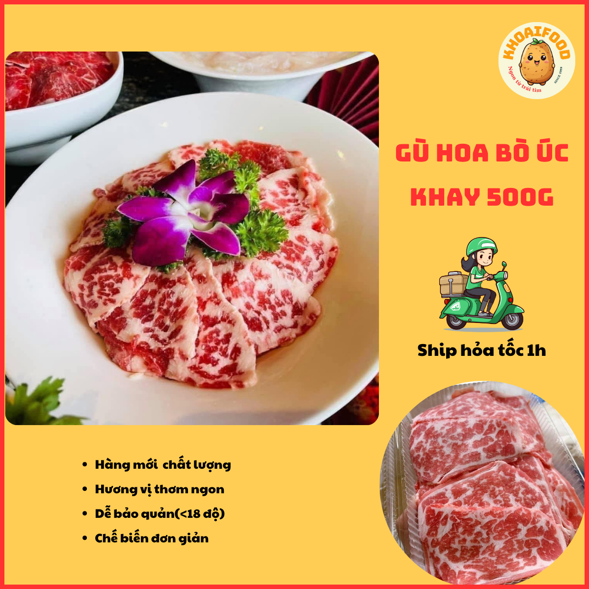 Gù bò hoa Úc thái lát delifood (500g)