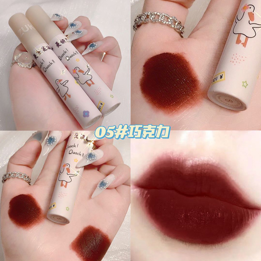 Son kem lì vịt dễ thương ZUK chính hãng son nội địa  lâu trôi VELVET MATTE cực xinh 2021 Ecobott