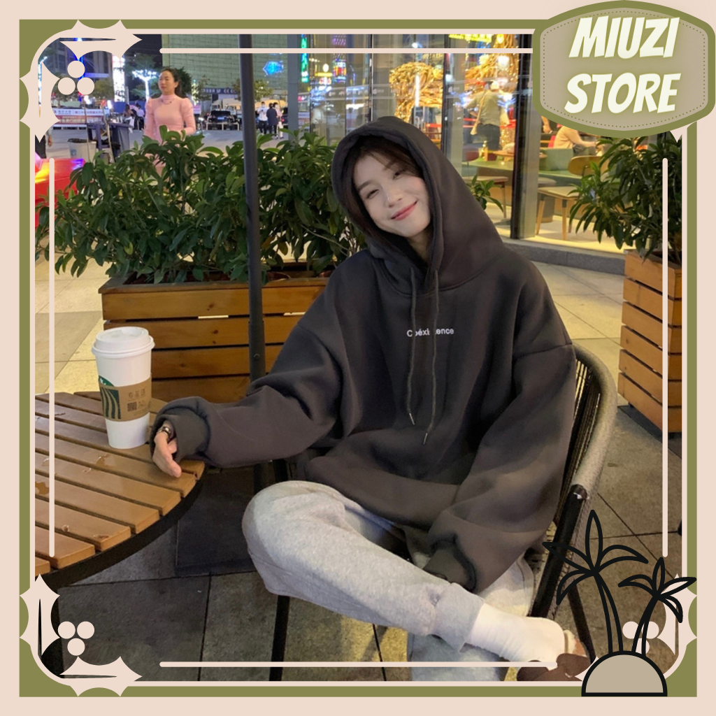 Áo hoodies nam nữ freesize Miuzi,áo khoác có mũ size 40-70kg DT040