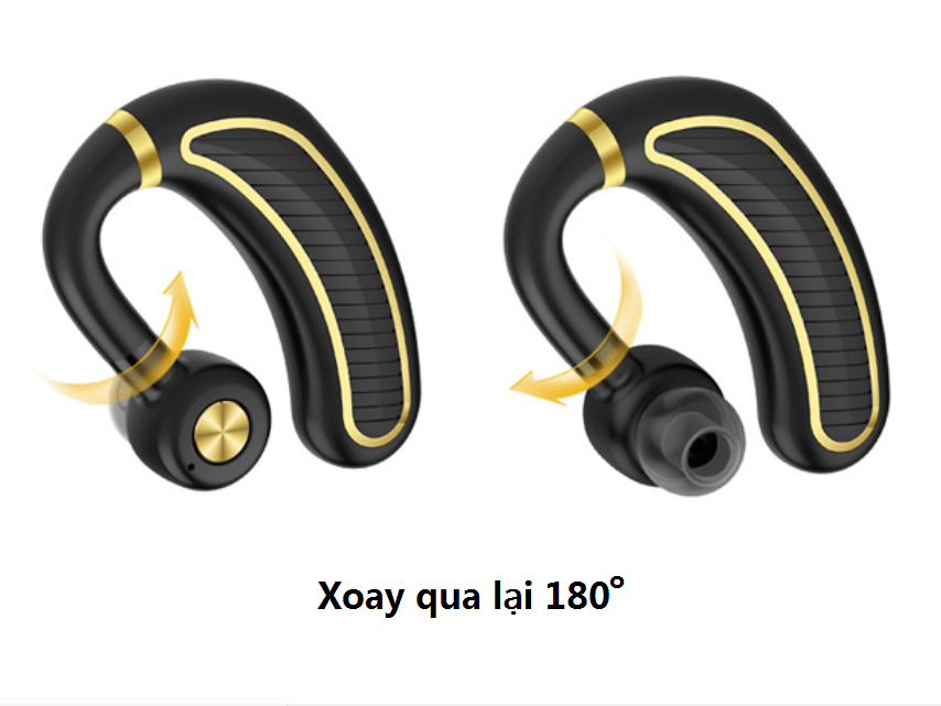 Tai nghe bluetooth móc tai K21 mẫu mới kèm mic, pin trâu, chống nước, đàm thoại to rõ