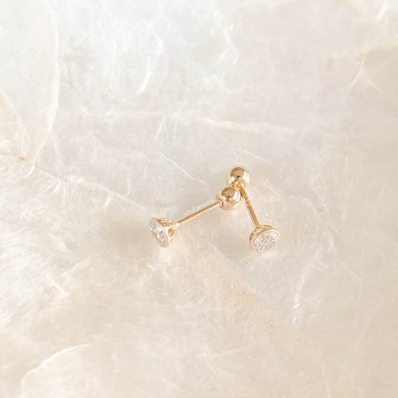Khuyên tai vàng 14K - Enuf Jewelry