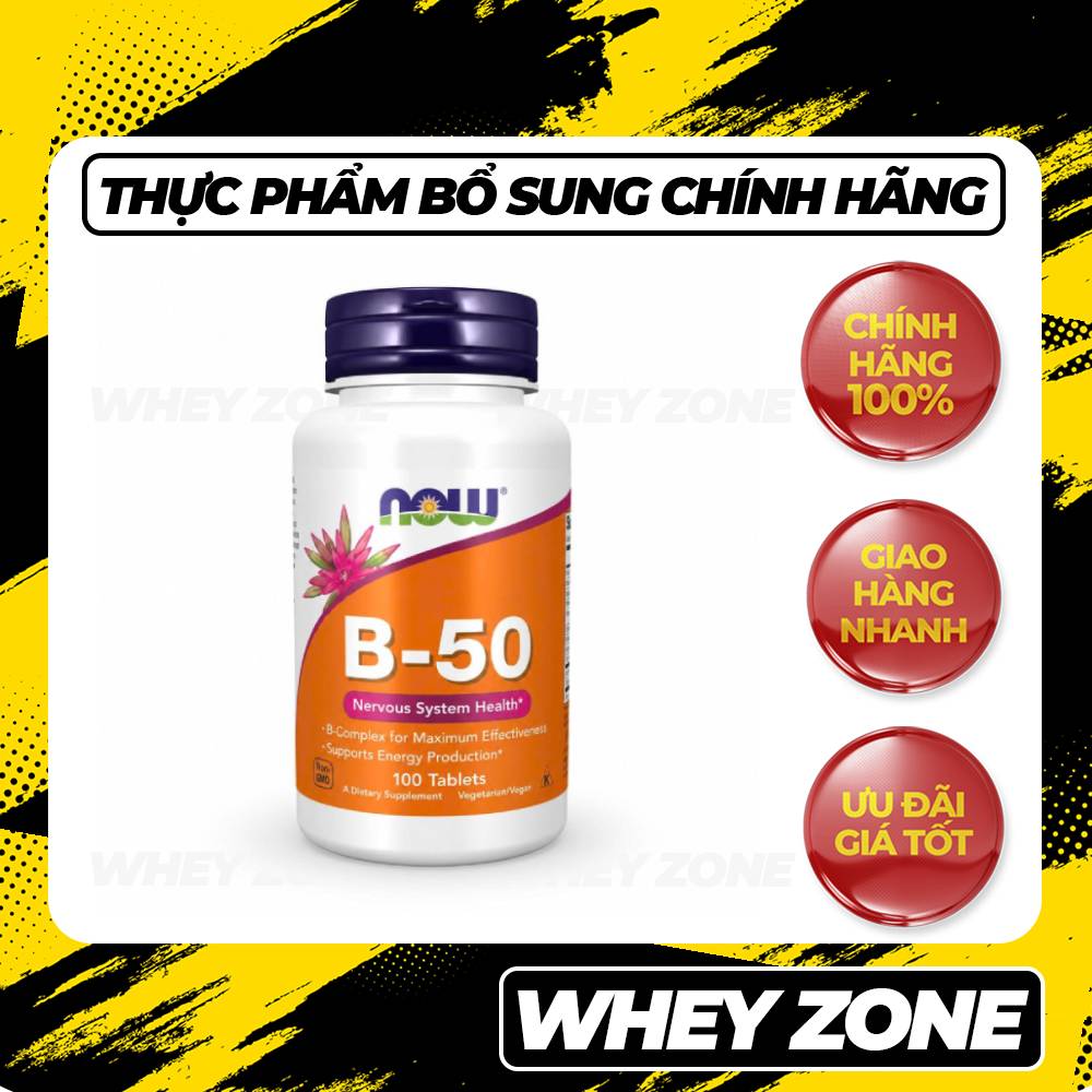 Now B-50 (100 Tablets) - Supports the Nerves and Effectively Reduces Stress and Fatigue