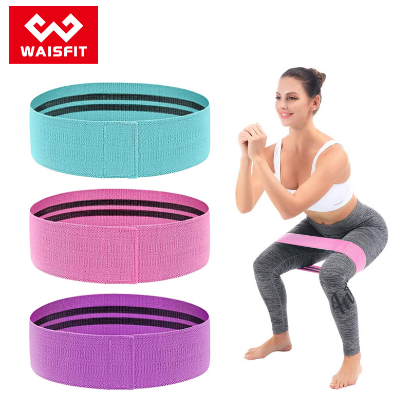 Dây thun kháng lực Waisfit hỗ trợ động tác Squat căng vòng mông