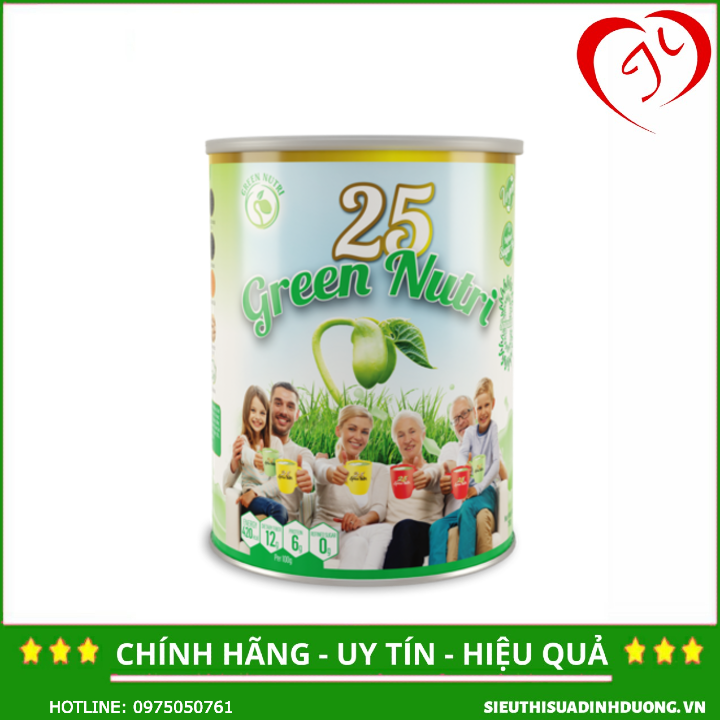 NGŨ CỐC 25 GREEN NUTRI LON 750G Hỗ trợ người ăn chay