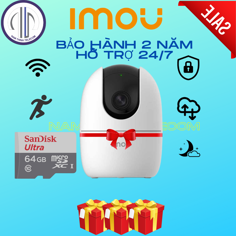 Camera wifi imou a42ep 4mp xoay 360 độ, báo trộm chính hãng