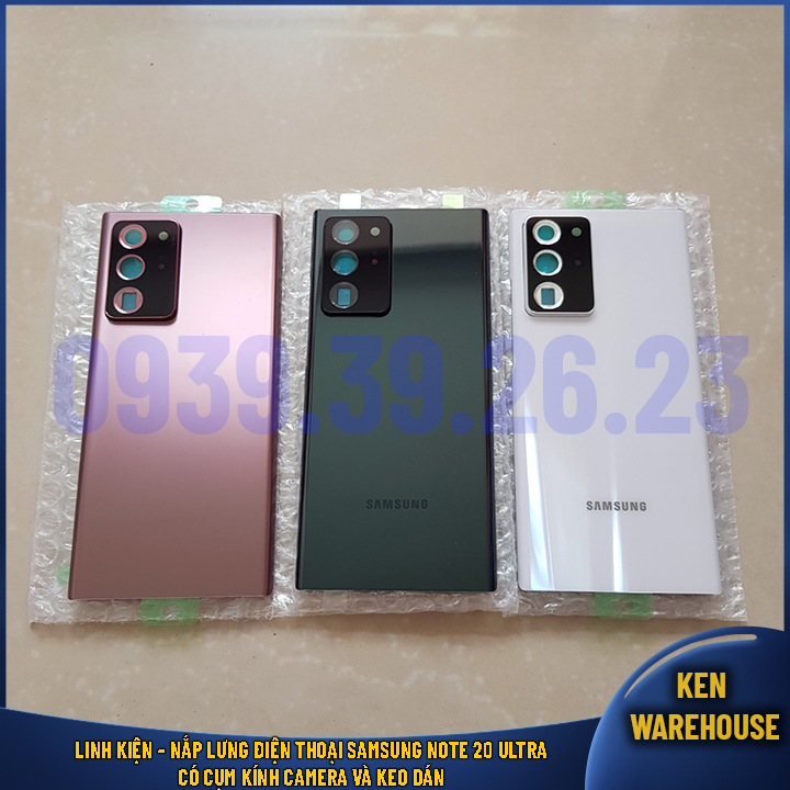 Ss note 20 ultra nắp lưng điện thoại samsung note 20 ultra có cụm kính camera và keo dán - ken warehouse