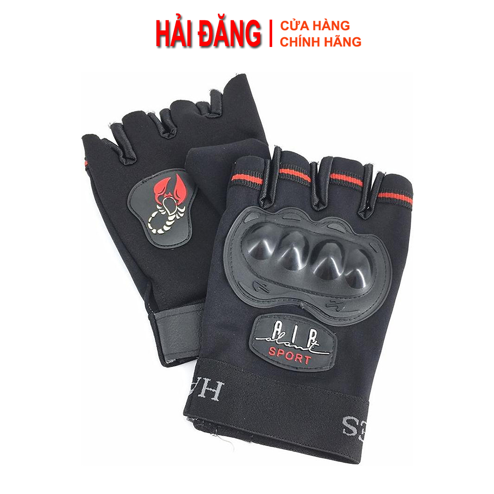 [HCM]Găng Tay Nam Hở Ngón Bằng Da Cao Cấp/ Găng Tay Đi Phượt Dành Cho Nam
