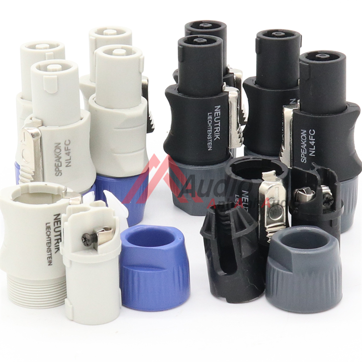 Jack loa Speakon mẩu trắng đen  Giá 01 cái