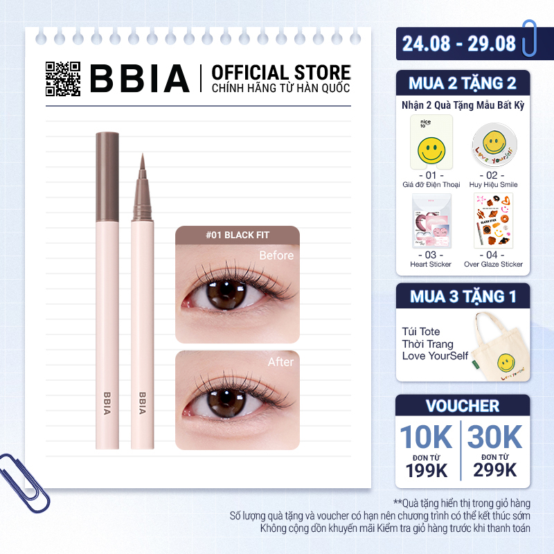 Bút kẻ bọng mắt Bbia Last Contour Pen Eyeliner